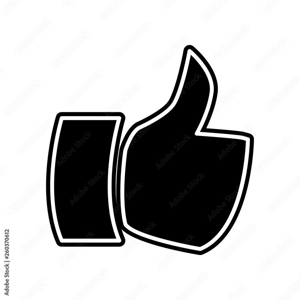Poster hand of like sign icon. element of finance and chart for mobile concept and web apps icon. glyph, fl