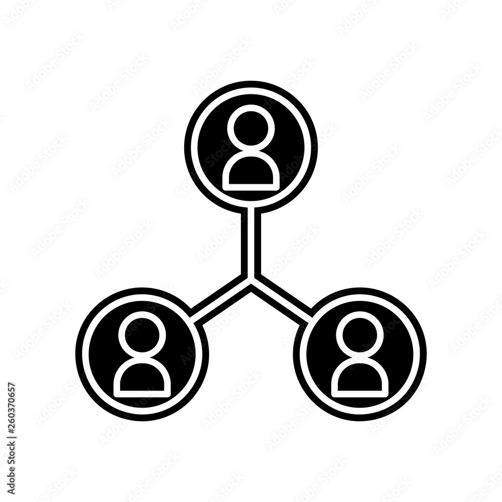Poster colleagues chain icon. element of finance and chart for mobile concept and web apps icon. glyph, fla