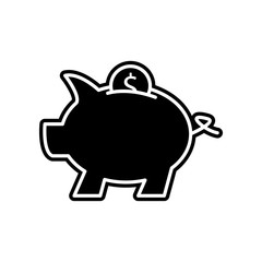 money bag pigeon icon. Element of finance and chart for mobile concept and web apps icon. Glyph, flat icon for website design and development, app development