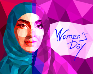 Portrait of an arab woman wearing hijab