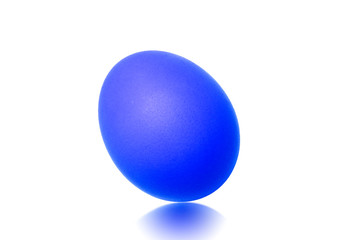 Blue egg isolated on white background