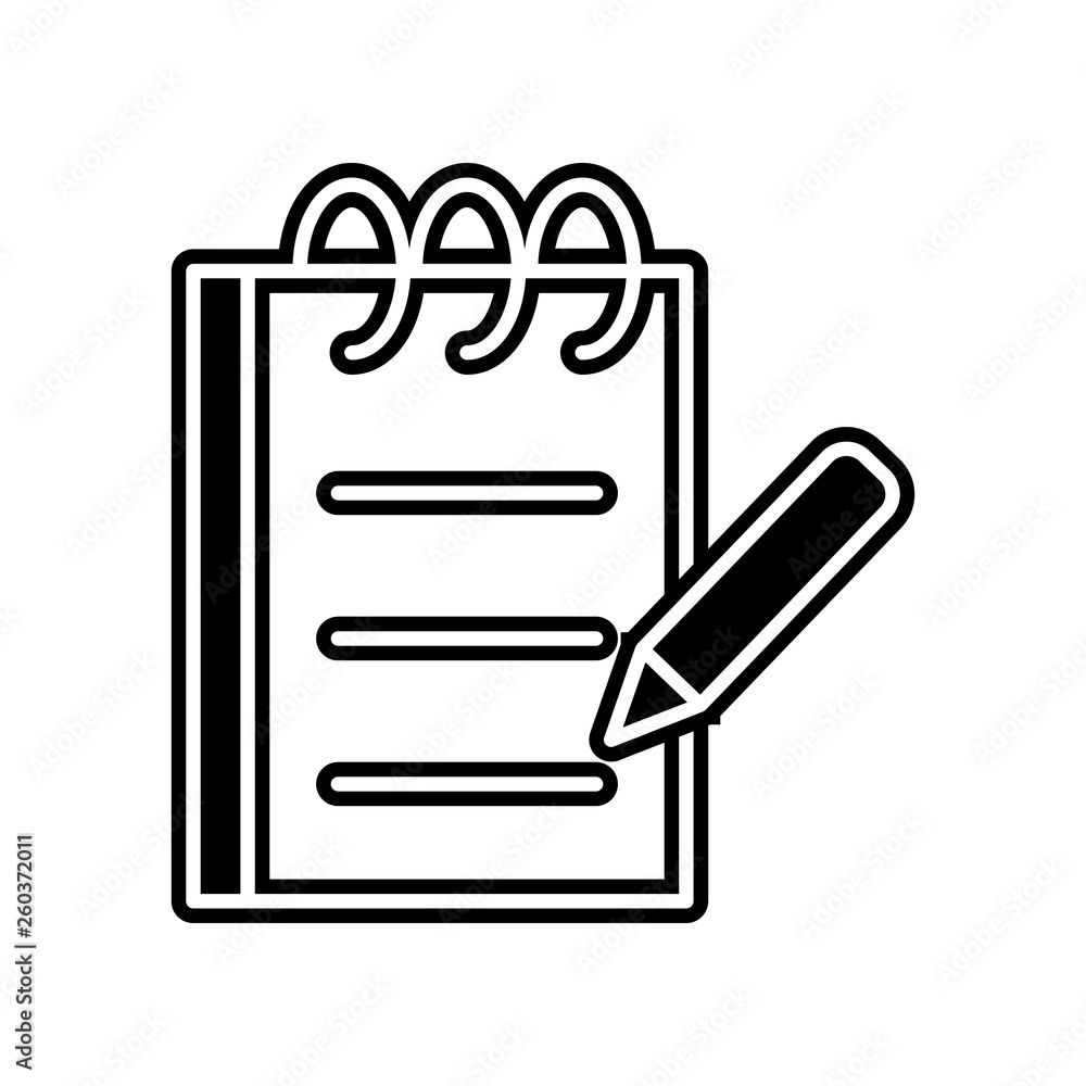 Poster notebook and pen icon. element of media, press for mobile concept and web apps icon. glyph, flat ico