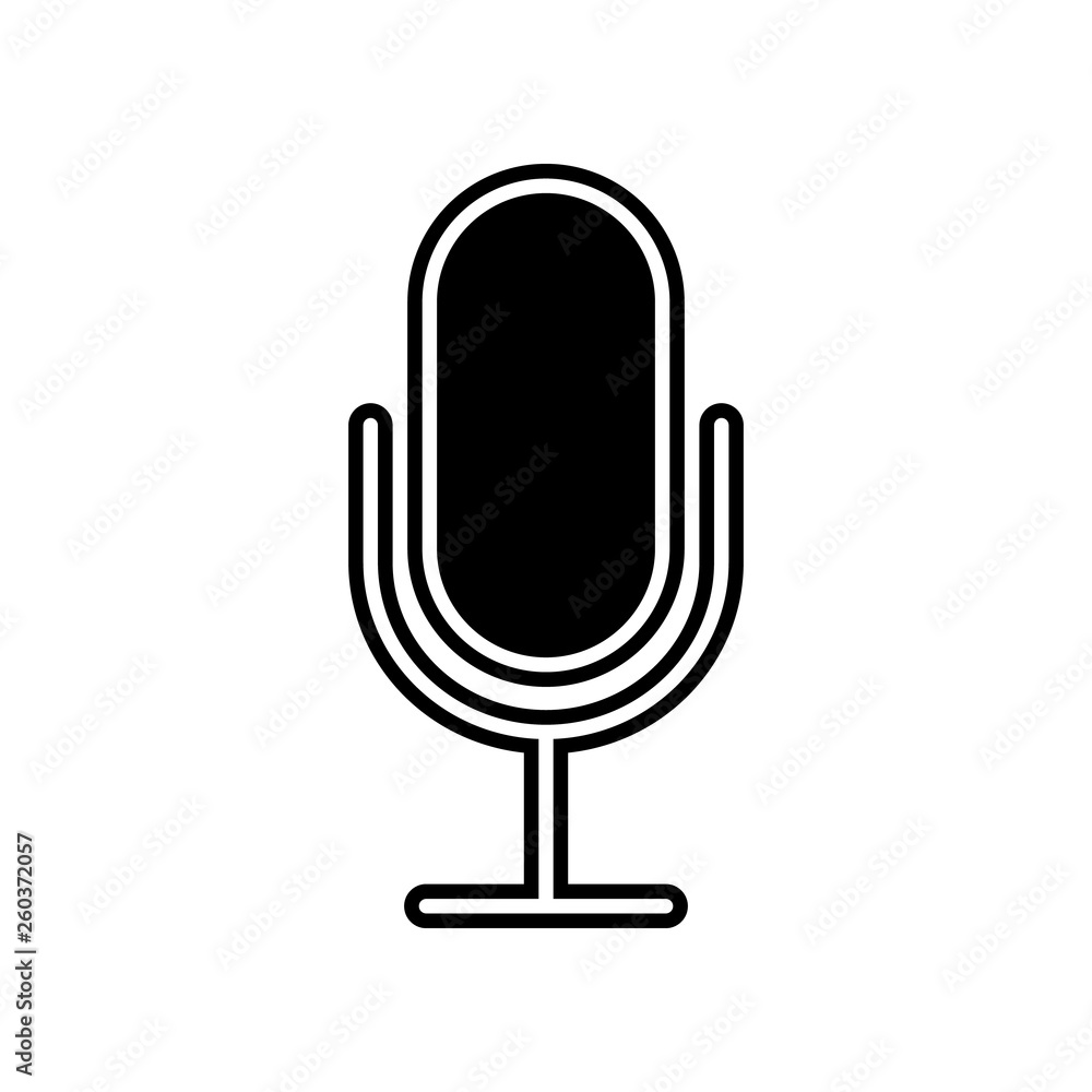 Aufkleber microphone icon. element of media, press for mobile concept and web apps icon. glyph, flat icon for 