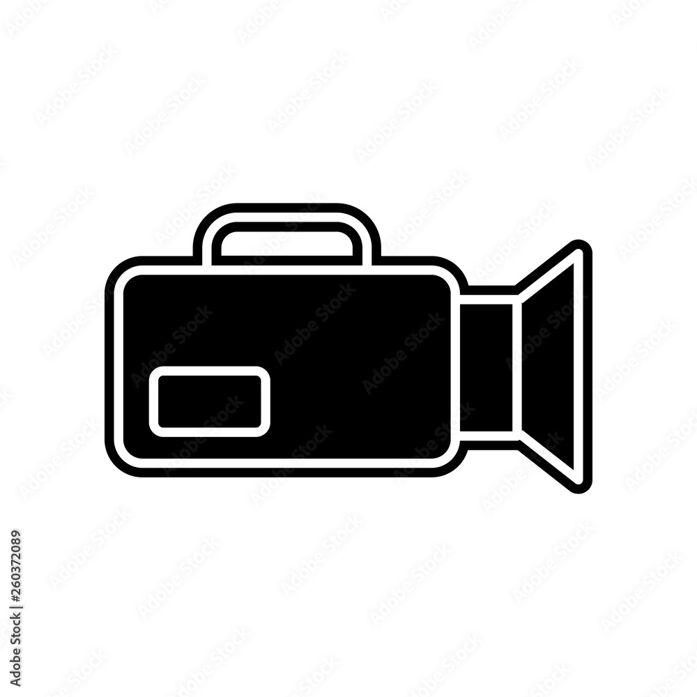 Poster camcorder icon. element of media, press for mobile concept and web apps icon. glyph, flat icon for w