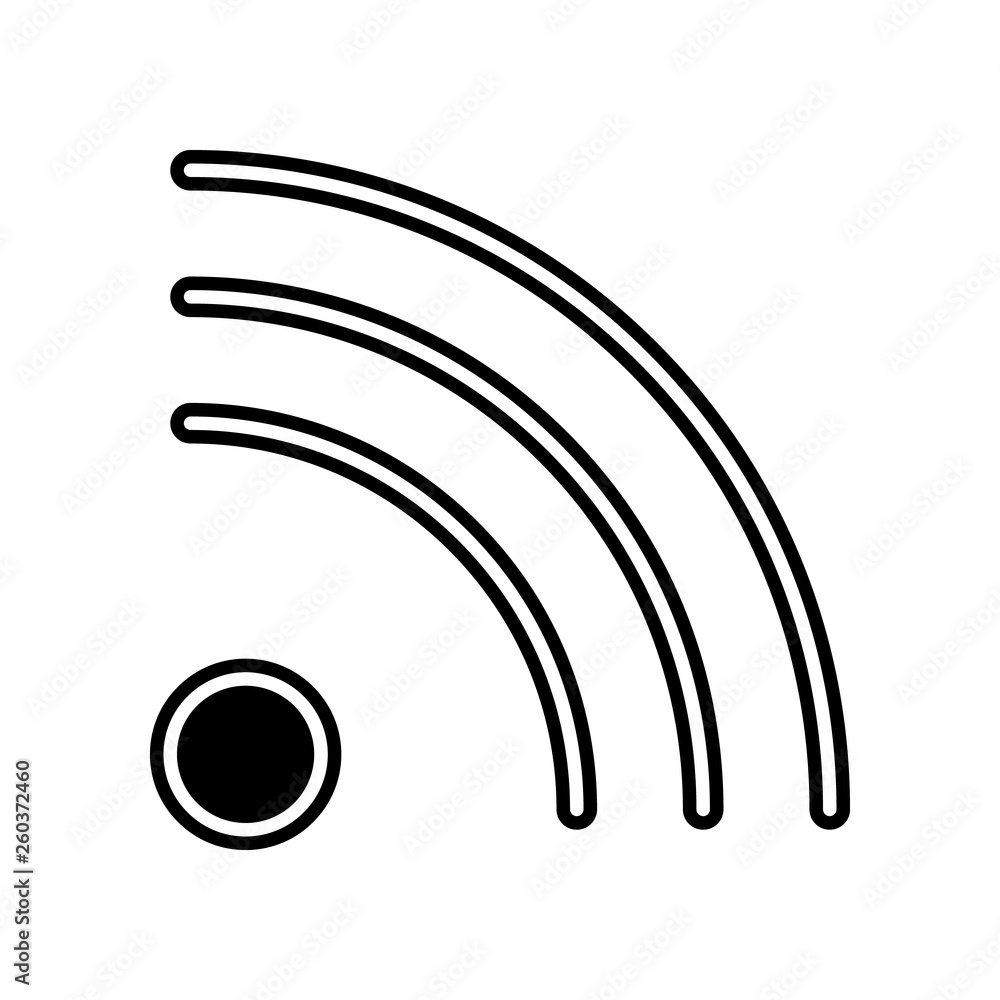 Aufkleber radio waves icon. element of media, press for mobile concept and web apps icon. glyph, flat icon for