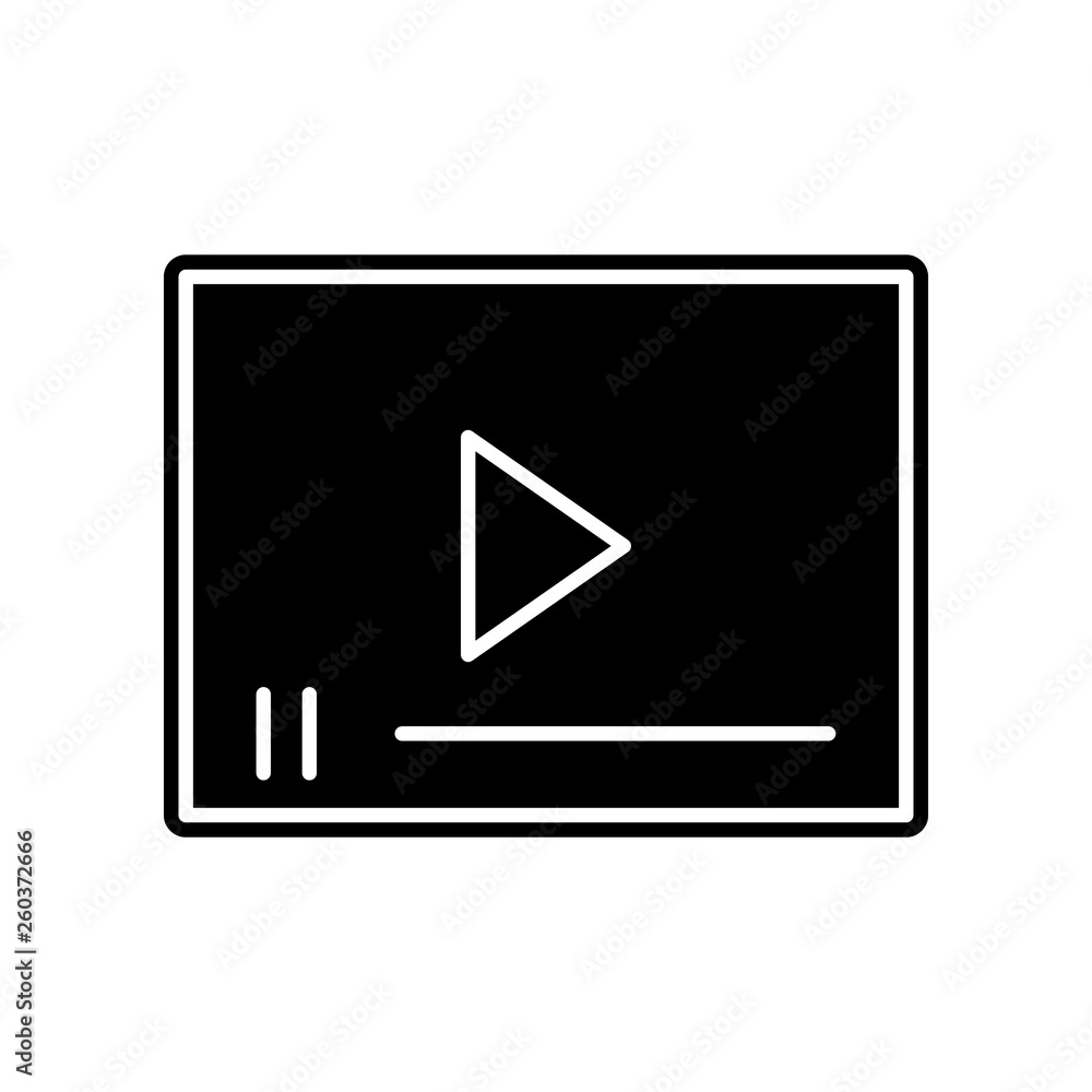 Poster video player icon. element of media, press for mobile concept and web apps icon. glyph, flat icon fo