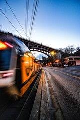 Portland Max Light Rail Night