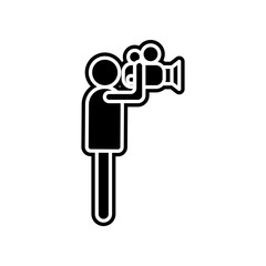 camera operator icon. Element of Media, Press for mobile concept and web apps icon. Glyph, flat icon for website design and development, app development