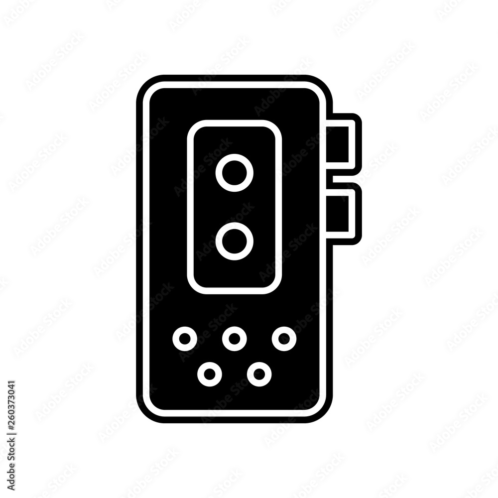 Aufkleber dictaphone icon. element of media, press for mobile concept and web apps icon. glyph, flat icon for 