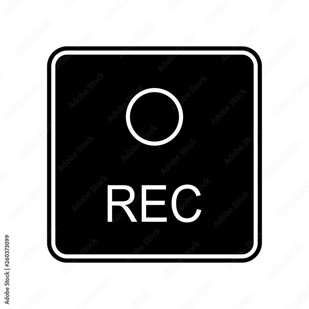 Poster record button icon. element of media, press for mobile concept and web apps icon. glyph, flat icon f
