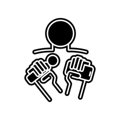 to interview icon. Element of Media, Press for mobile concept and web apps icon. Glyph, flat icon for website design and development, app development