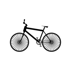 Fototapeta na wymiar Black color bicycle icon - vector illustration