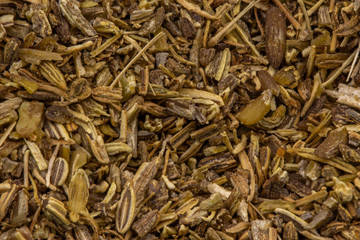 Fenchelfrüchte Close up, Gesunde Heilkräuter Homoöpathie