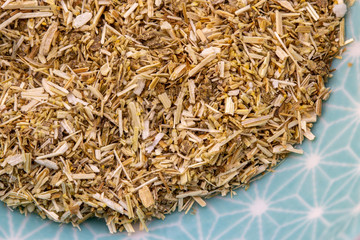 Kamille getrocknete Blüten, Close up, Gesunde Heilkräuter Homoöpathie