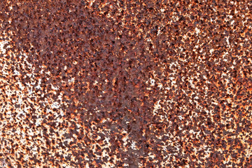 The texture of the metal. Abstract background with metal corrosion. Rusty sheet metal texture.