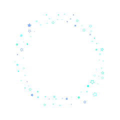 Blue, cyan, turquoise glitter stars confetti