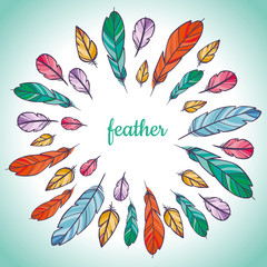 Vector design template with feathers for invitations, wedding greetings cards, certificate, stickers.