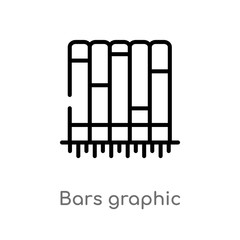 outline bars graphic vector icon. isolated black simple line element illustration from business concept. editable vector stroke bars graphic icon on white background