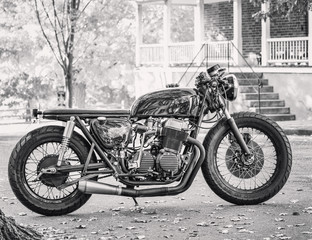 Fototapeta na wymiar vintage cafe racer motorcycle