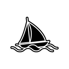 sailing yacht icon. Element of Insurance for mobile concept and web apps icon. Glyph, flat icon for website design and development, app development