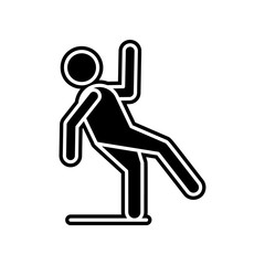 falling man icon. Element of Insurance for mobile concept and web apps icon. Glyph, flat icon for website design and development, app development