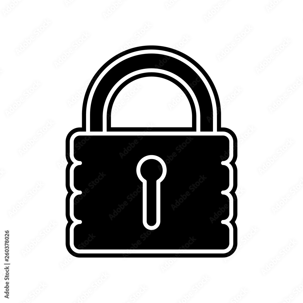 Poster lock icon. element of insurance for mobile concept and web apps icon. glyph, flat icon for website d