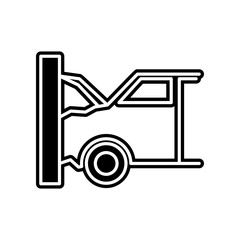 car accident icon. Element of Insurance for mobile concept and web apps icon. Glyph, flat icon for website design and development, app development