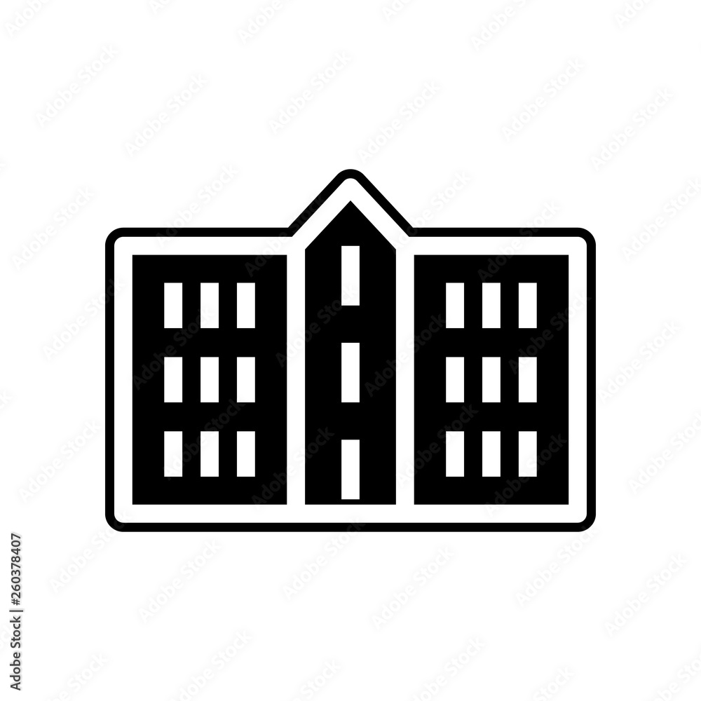 Aufkleber school icon. element of buildings for mobile concept and web apps icon. glyph, flat icon for website