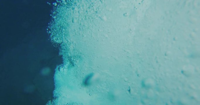 POV Shot Of Young Man Cliff Jumping