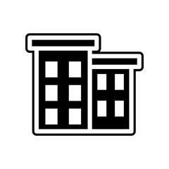 residential building icon. Element of Buildings for mobile concept and web apps icon. Glyph, flat icon for website design and development, app development