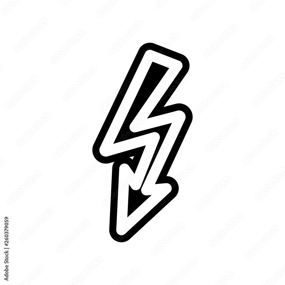 Aufkleber lightning icon. element of science for mobile concept and web apps icon. glyph, flat icon for websit