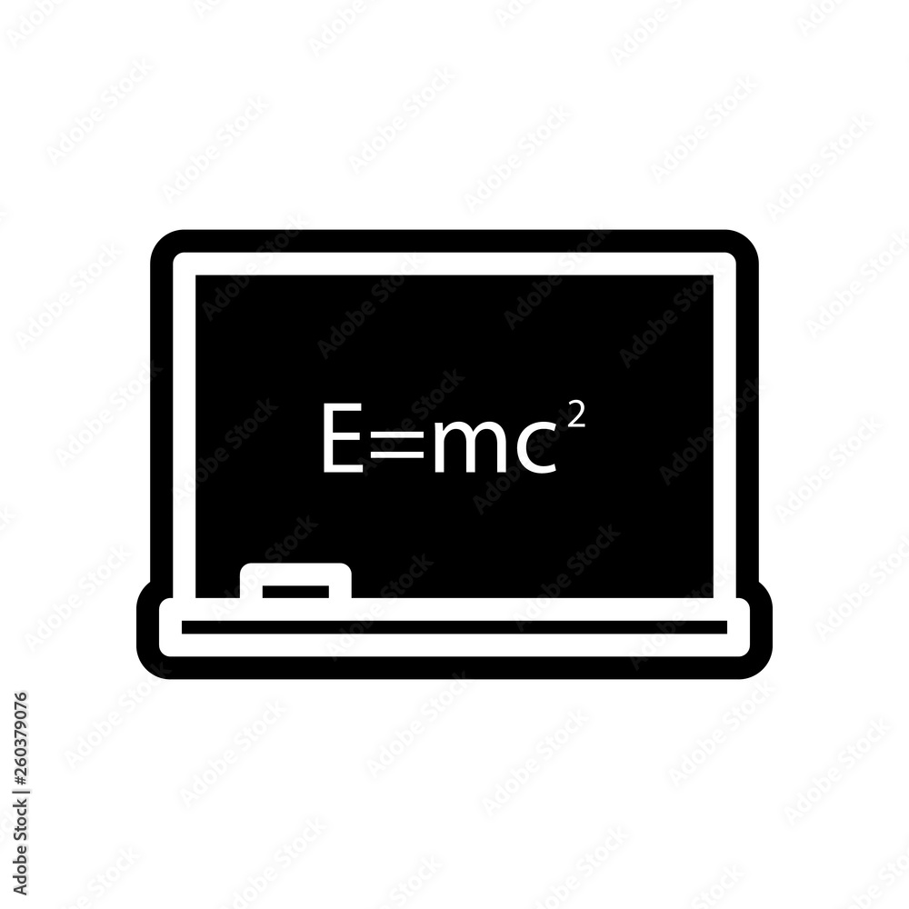 Aufkleber board with formula icon. element of science for mobile concept and web apps icon. glyph, flat icon f