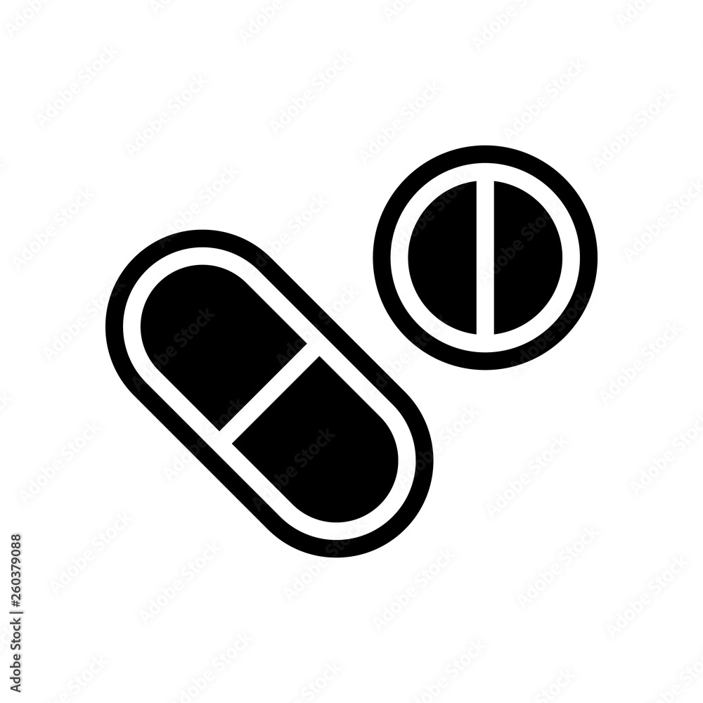 Poster pills icon. element of science for mobile concept and web apps icon. glyph, flat icon for website de