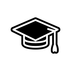 graduate's cap icon. Element of Science for mobile concept and web apps icon. Glyph, flat icon for website design and development, app development