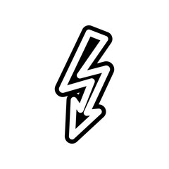 lightning icon. Element of Science for mobile concept and web apps icon. Glyph, flat icon for website design and development, app development