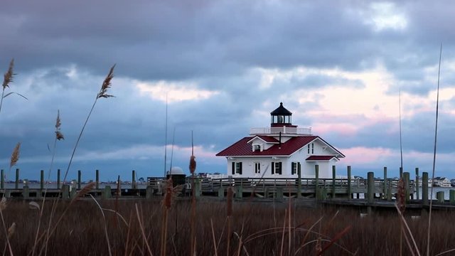 Roanoke Marshes Lighthouse in Manteo, North Carolina.