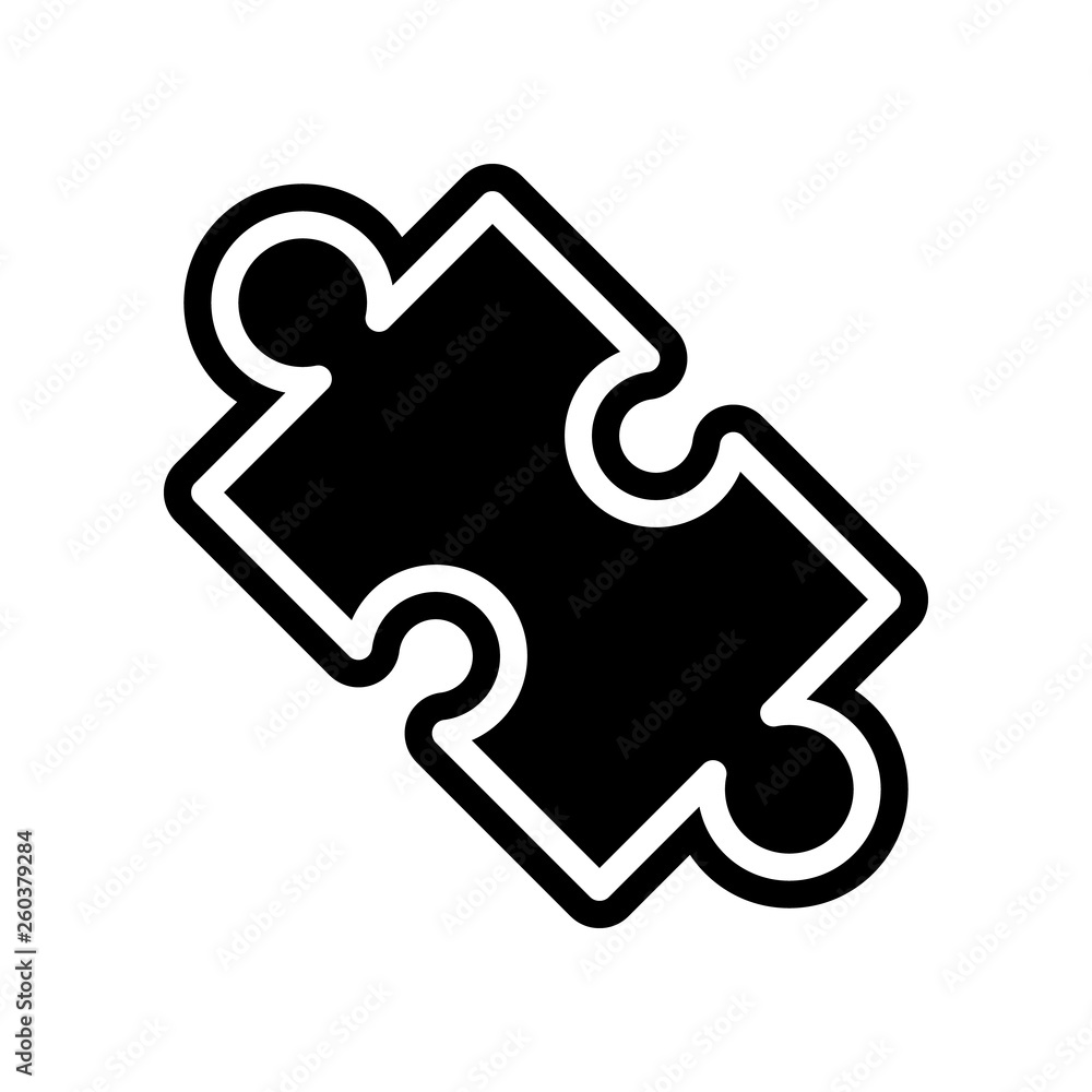 Poster puzzle icon. element of science for mobile concept and web apps icon. glyph, flat icon for website d