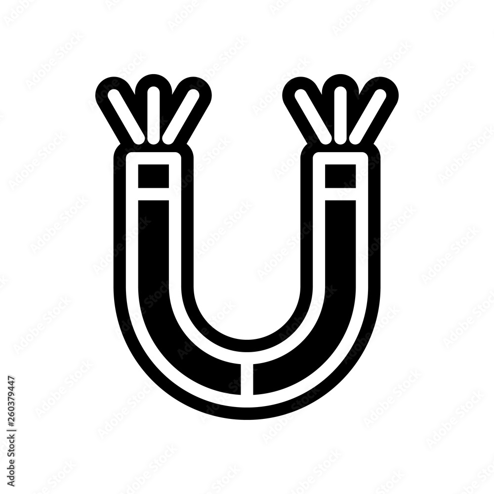 Poster magnet icon. element of science for mobile concept and web apps icon. glyph, flat icon for website d