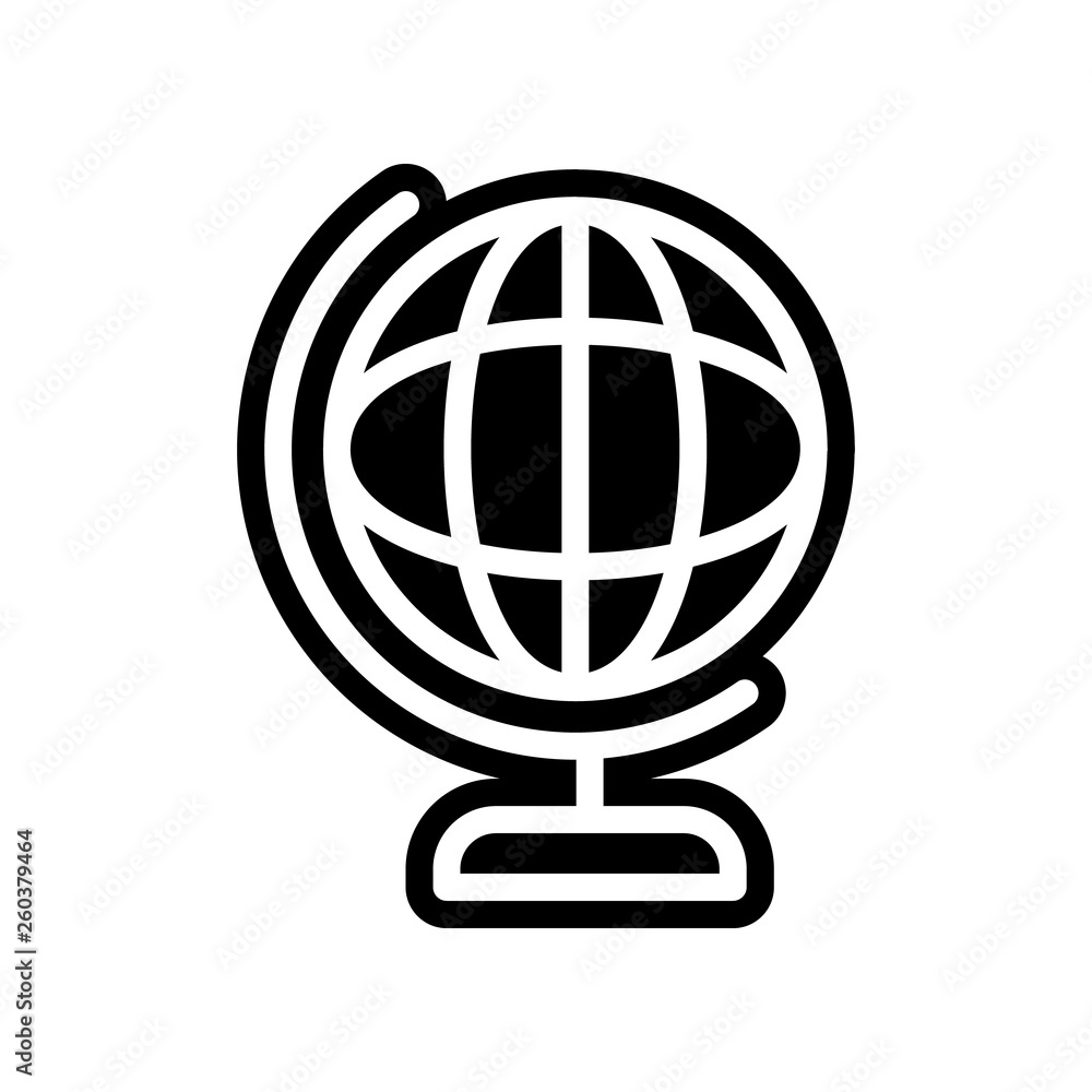 Aufkleber globe icon. element of science for mobile concept and web apps icon. glyph, flat icon for website de