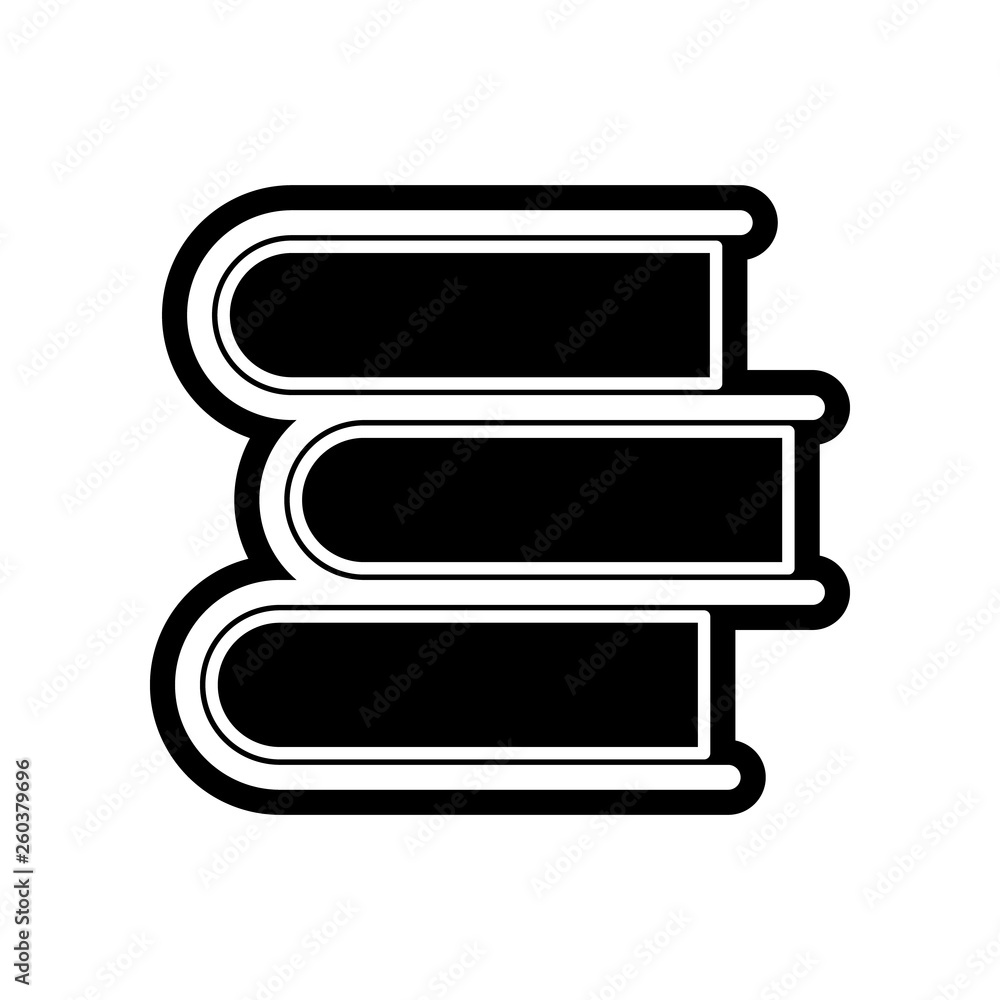 Aufkleber pile of books icon. element of science for mobile concept and web apps icon. glyph, flat icon for we