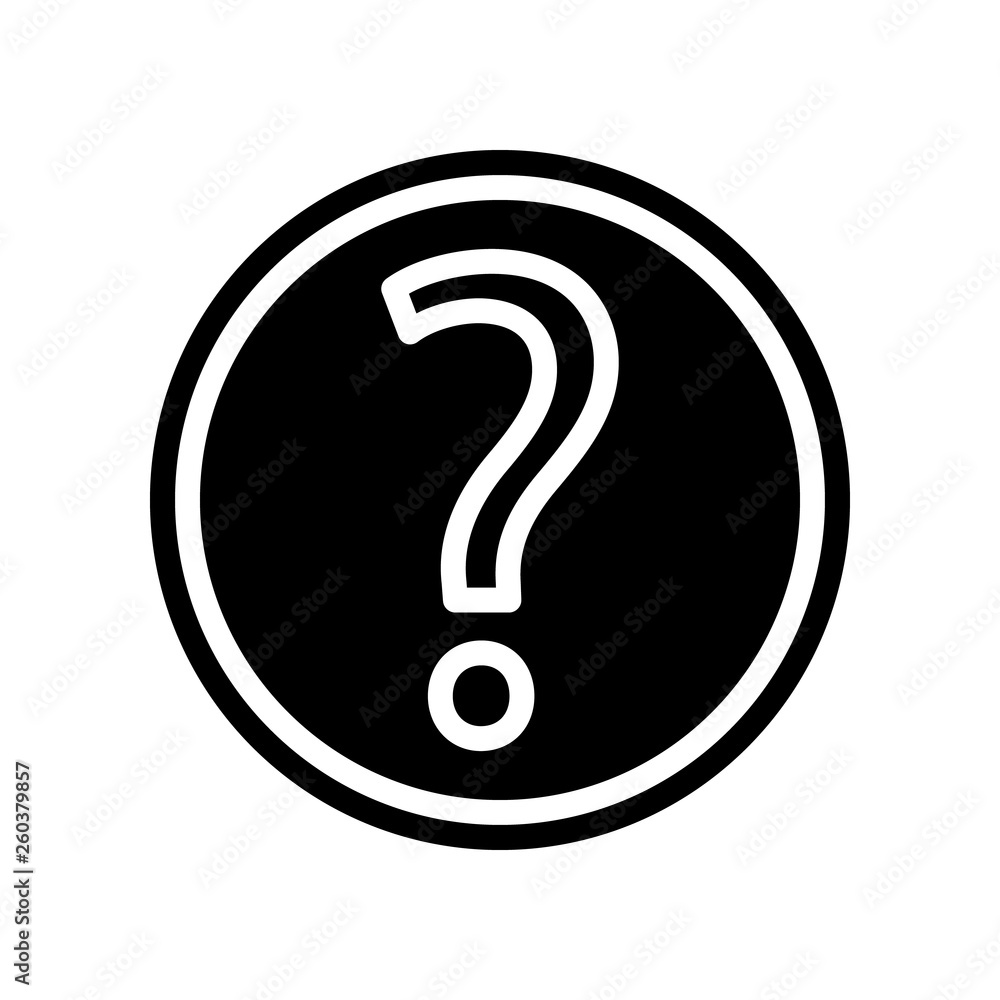 Poster question mark in a circle icon. element of science for mobile concept and web apps icon. glyph, flat
