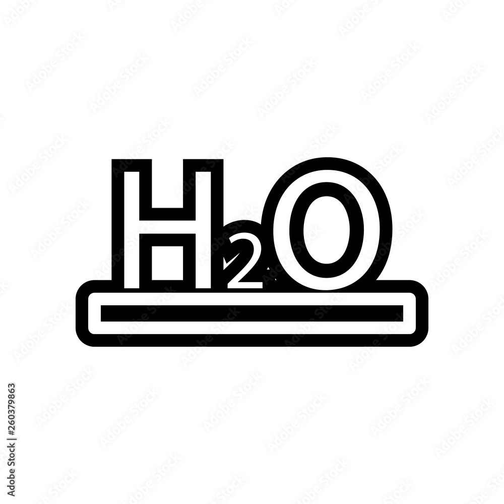 Poster water formula icon. element of science for mobile concept and web apps icon. glyph, flat icon for we