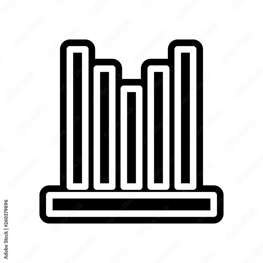 Aufkleber chart columns icon. element of science for mobile concept and web apps icon. glyph, flat icon for we