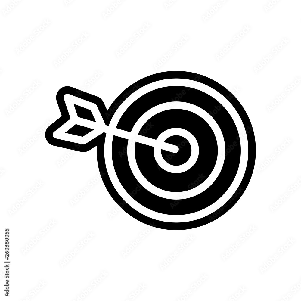 Poster goal and bow icon. element of science for mobile concept and web apps icon. glyph, flat icon for web