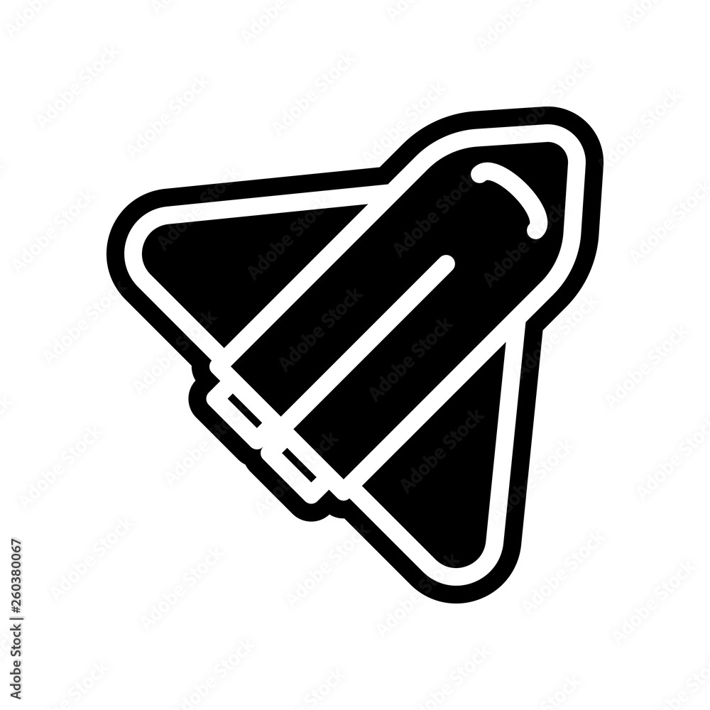 Poster shuttle icon. element of science for mobile concept and web apps icon. glyph, flat icon for website 
