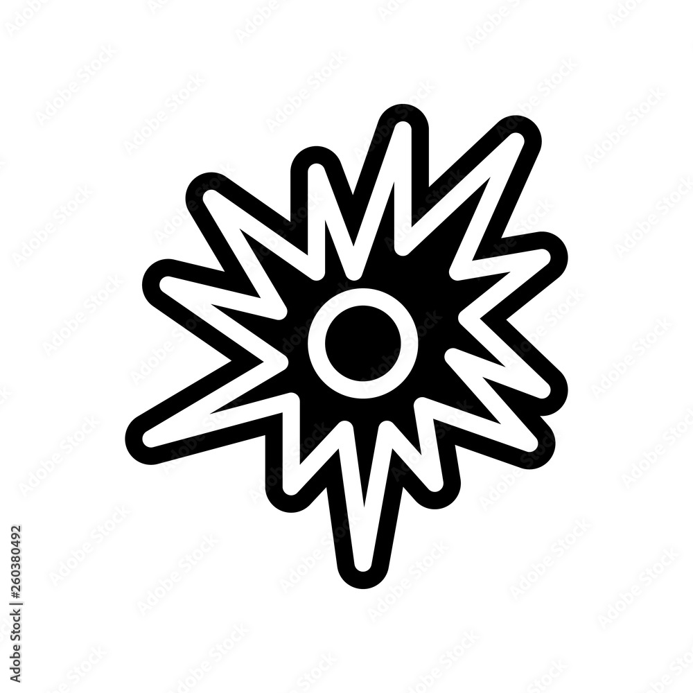 Poster the sun icon. element of science for mobile concept and web apps icon. glyph, flat icon for website 