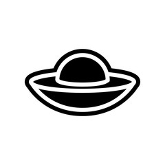 flying saucer icon. Element of Science for mobile concept and web apps icon. Glyph, flat icon for website design and development, app development