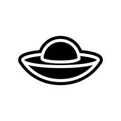 flying saucer icon. Element of Science for mobile concept and web apps icon. Glyph, flat icon for website design and development, app development