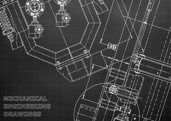 Blueprint, Sketch. Vector engineering illustration