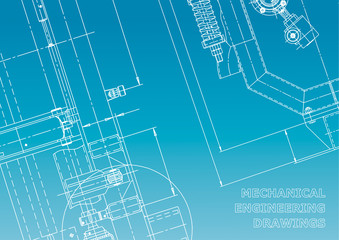 Blueprint, Sketch. Vector engineering illustration